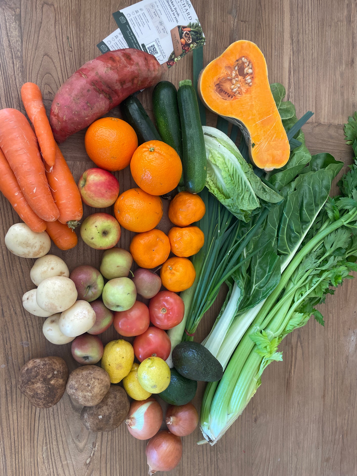 Couples seasonal fruit and veg box
