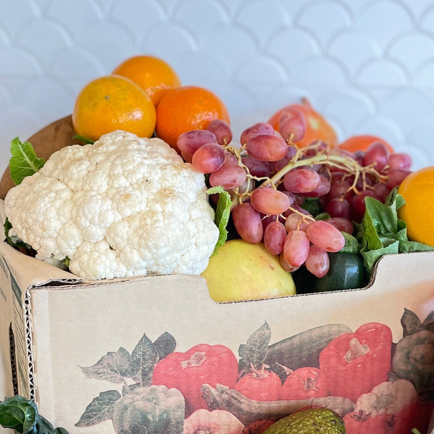 Couples seasonal fruit and veg box