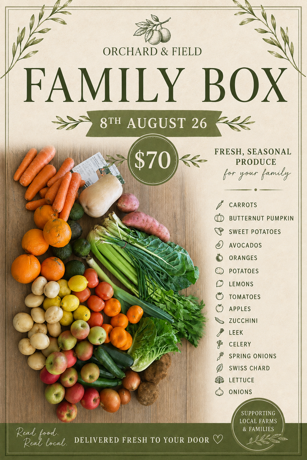 Family seasonal fruit and veg box