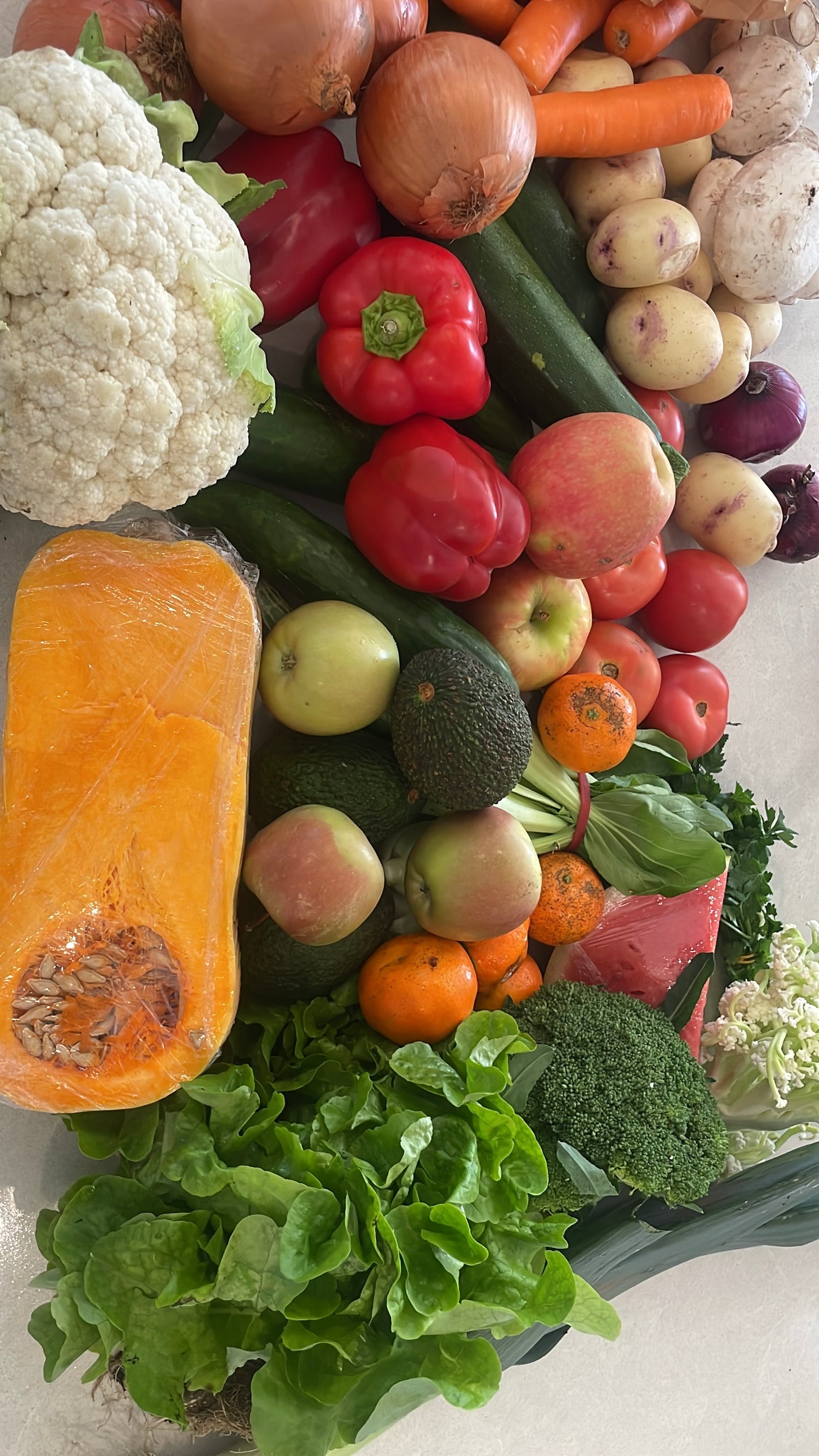 Couples seasonal fruit and veg box