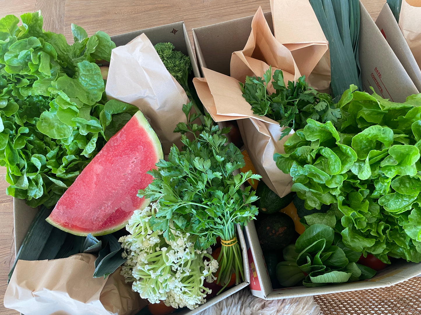 Couples seasonal fruit and veg box