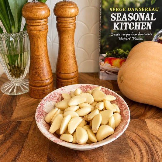 250g peeled garlic cloves