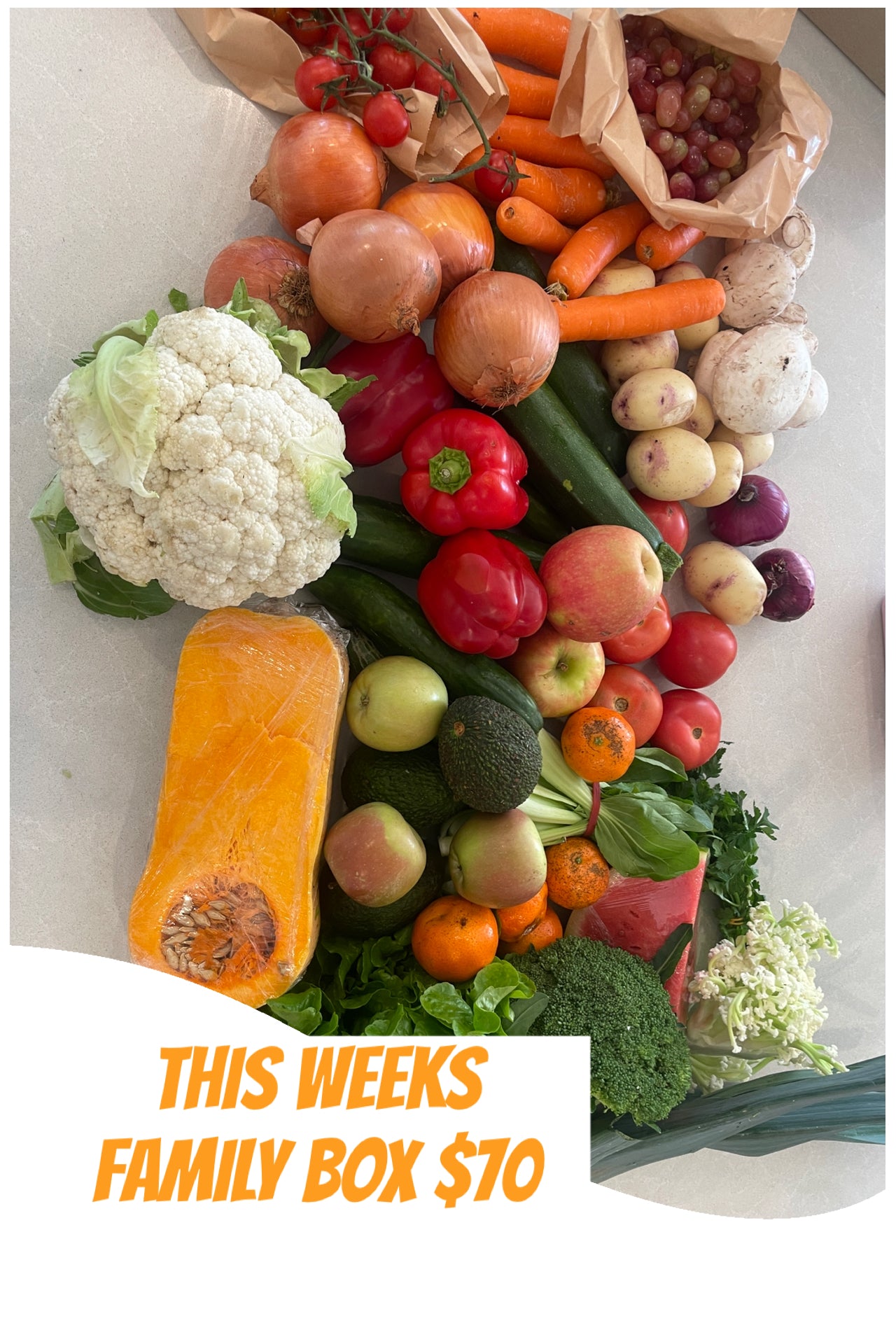 Family seasonal fruit and veg box